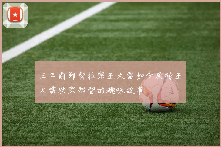 三年前郑智拉架王大雷如今反转王大雷劝架郑智的趣味故事